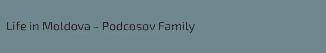 Life in Moldova - Podcosov Family